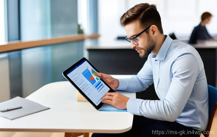 Transformer 기반의 텍스트 요약 기법 - **Prompt:** A futuristic, bright and clean workspace bathed in soft blue and white light. A person w...