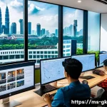 Home 16 Transformer 아키텍처의 글로벌 동향 - A modern Southeast Asian startup office in Kuala Lumpur, featuring a diverse team of young professio...
