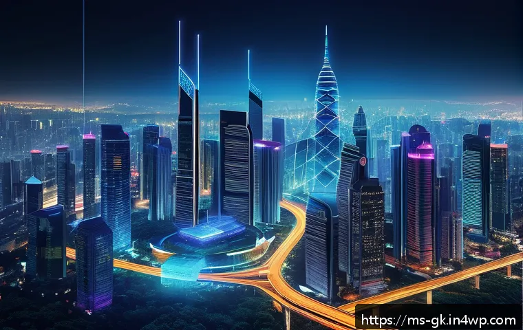 Transformer 모델의 데이터 저장 방식 - A futuristic digital illustration of a Transformer neural network model visualized as a high-tech da...